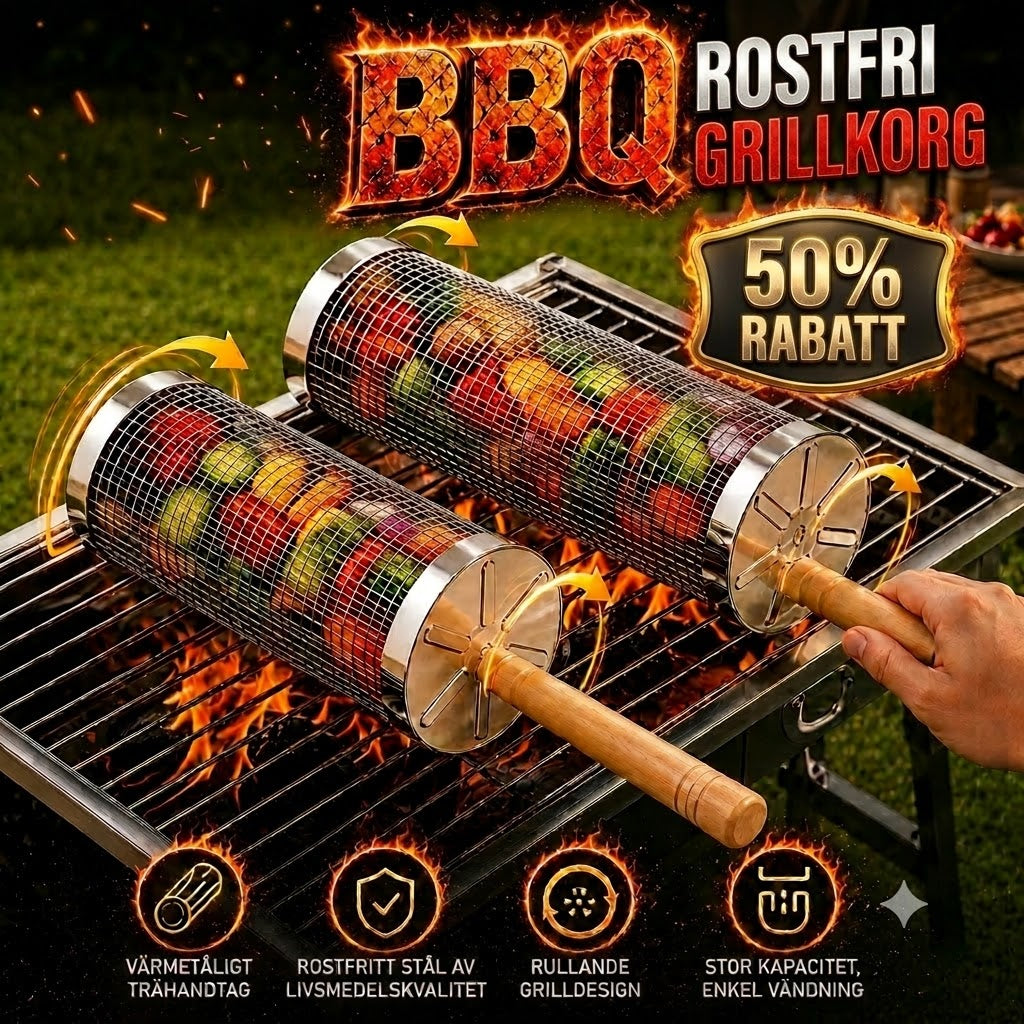 GrillSpin™ 360° roterande - Slipp vända varje grönsak för hand