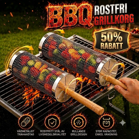GrillSpin™ 360° roterande - Slipp vända varje grönsak för hand