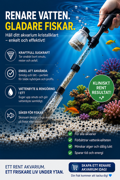 AquaClean™ – Kristallklart vatten. Enklare akvarievård