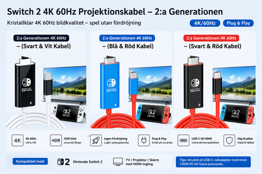 USB-C till HDMI-adapterkabel för Nintendo Switch
