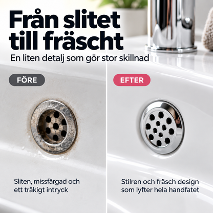 Överfyllnadsring handfat före och efter