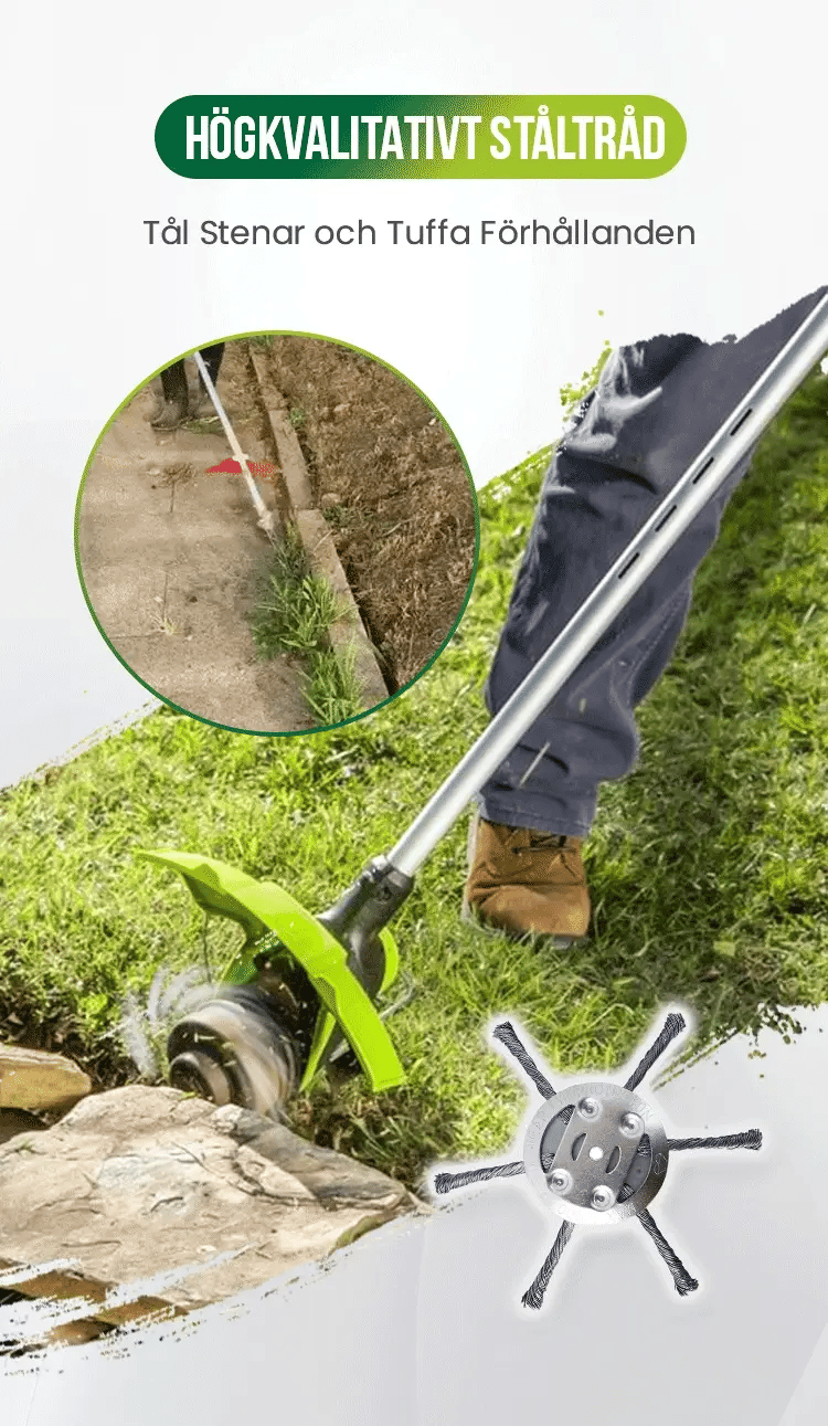 GräsKraf™ – Förvandla din trimmer till en kraftfull ogräsrensare (150mm)