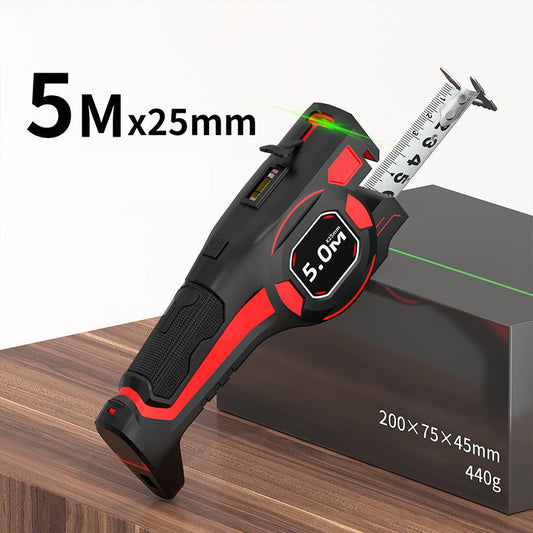LaserMätare Pro™ | Smart 2-i-1 Måttband – Slipp Sneda Mätningar